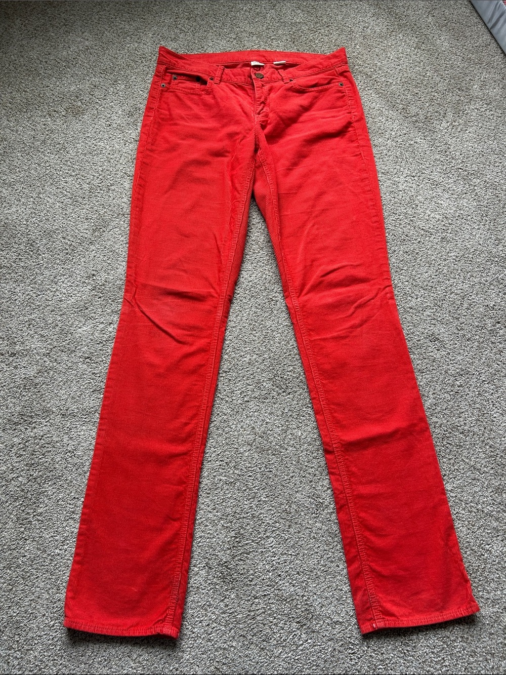 Women's Tall Orange Corduroy City Fit Pants